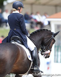 Australian individual Mary Hanna withdrew from the Grand Prix as Boogie Woogie got the tongue stuck over the bit