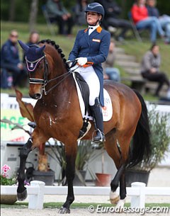 Danielle Heijkoop on her young Grand Prix horse Badari