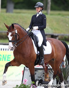Maeva Hoang on her second small tour ride, Nicolas Verstraeten's Diolita DN, a 9-year old Dutch mare by Tango x Glendale