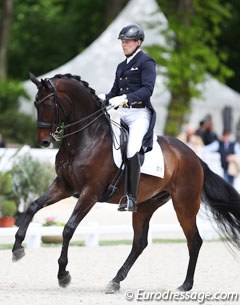 Finnish Henri Ruoste on another talented Grand Prix horse, Danish warmblood Huracan (by Hotline)