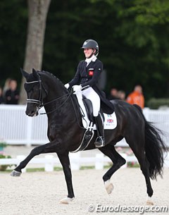 Hayley Watson-Greaves and Rubins Nite (by Rubin Royal) showed massive improvement since last year with the horse quieter and softer in the contact. The trot extensions are always a highlight
