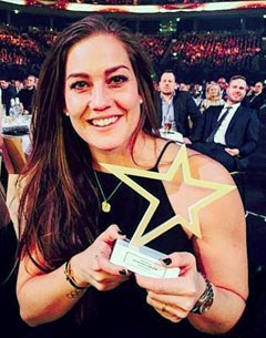Cathrine Dufour wins the Olympic Hope Award at the 2016 Sports Gala in Denmark