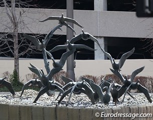 Another segment of the Pioneer Courage sculptures