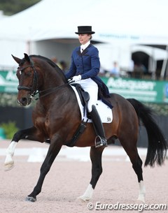 Katie Poag and Zonnekonig, the second Florett As offspring in this 5* Grand Prix