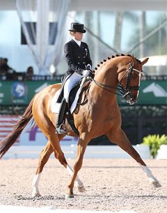 Lisa Wilcox and Galant at the 2017 CDI-W Wellington :: Photo © Sue Stickle