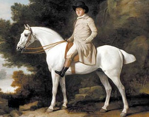 No noseband in this 18th century painting. "A Gentleman On A Grey Horse" by George Stubbs (1781)
