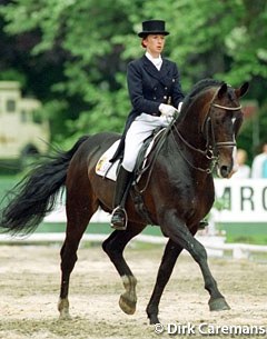 Mieke Lunskens and Abner at the 1994 CDI Schoten :: Photo © Dirk Caremans