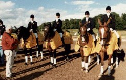 The Belgian Pony Team at the 1997 European Pony Championships in Hartpury :: Photo © Sandra Nieuwendijk