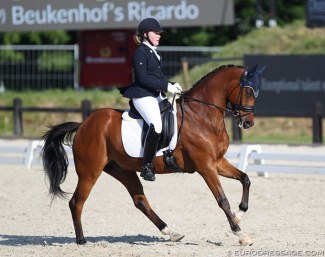 Dina Ødegård-Martinsen on Beukenhof’s Ricardo at the 2018 CDIO Uggerhalne :: Photo © Astrid Appels