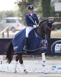 Esmee Donkers and Chaina win kur gold at the 2018 European Young Riders Championships :: Photo © Astrid Appels