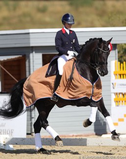 Charlotte Fry and Glamourdale win the 2018 CDI Leudelange young horse classes for 7-year olds :: Photo © Astrid Appels