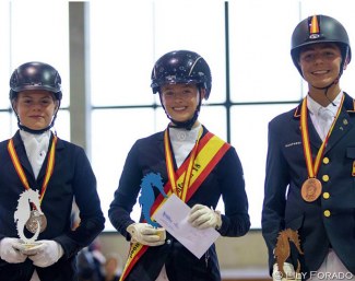 The Children's podium at the 2018 Spanish Youth Championships: Sofia del Olmo Bak, Julia Hessel Ferrer and Alvaro Perdomo Duque :: Photo © Lilly Forado