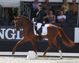 Christel Vernelen and Hitch van het Bloemenhof at the 2018 World YH Championships :: Photo © Astrid Appels