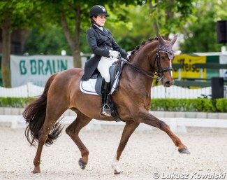 Rachel Bastady and Donnerdiora at the 2019 CDI-W Mariakalnok :: Photo © Lukasz Kowalski