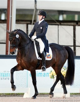 Benjamin Ebeling and Illuster van de Kampert at the 2019 CDI Wellington :: Photo © Astrid Appels