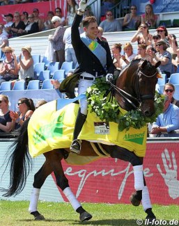 Frederic Wandres and Westminster win the 2019 Hamburg Dressage Derby :: Photo © LL-foto