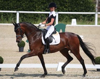 Patricia von Merveldt and High Heels at the 2019 German WCYH selection trial in Warendorf :: Photo © LL-foto
