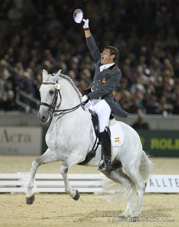 One of the best freestyles ever ridden in the history of dressage: Juan Manuel Muñoz and Fuego de Cárdenas at the 2010 WEG in Kentucky :: Photo © Astrid Appels