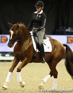 Karen Pavicic on the 5-year old Totem (by Totilas x Donnerhall) :: Photo © Astrid Appels