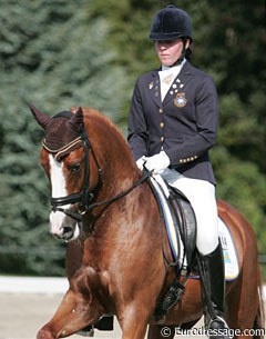 Elin Aspnas and Tim at the 2008 European Pony Championships in Switzerland :: Photo © Astrid Appels