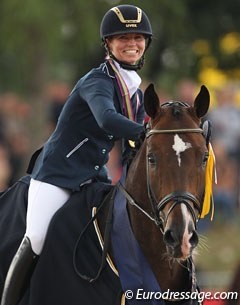 Eva Möller on 2013 World young horse champion Sa Coeur :: Photo © Astrid Appels