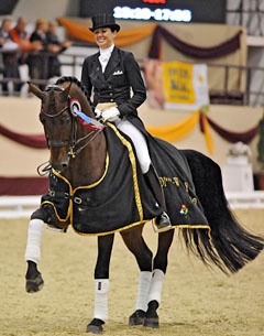 Lyndal Oatley and Sandro Boy win the World Cup Qualifier at the 2012 CDI-W Kaposvar :: Photo © Zoltán Andrássy