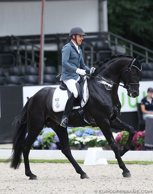 Rudolf Widmann and Revenant at the 2017 World Young Horse Championships :: Photo © Astrid Appels
