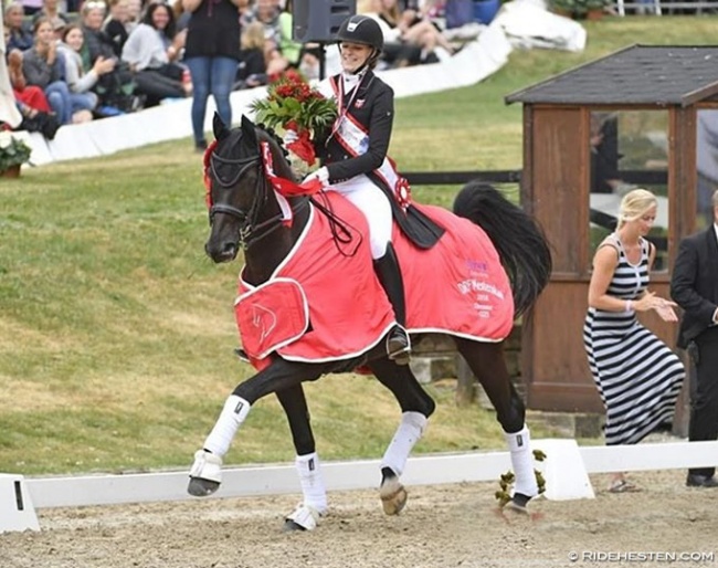Sille Engermann and Darius win the 2018 Danish Under 25 Championships :: Photo © Ridehesten