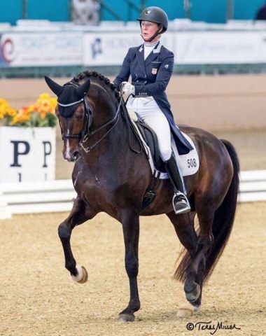 Sabine Schut-Kery and Sanceo at the 2018 CDI-W Del Mar :: Photo © Terri Miller