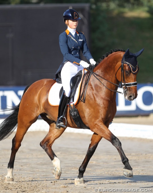 Daphne van Peperstraten and Cupido at the 2018 European Junior Riders Championships :: Photo © Astrid Appels