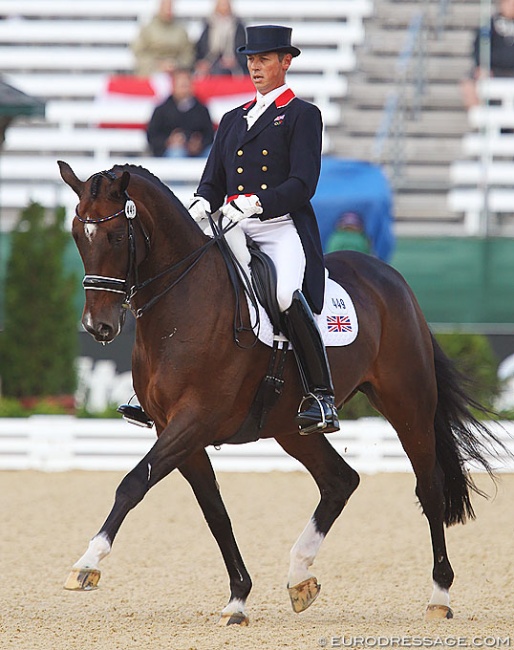 Carl Hester and Liebling at the 2010 World Equestrian Games :: Photo © Astrid Appels