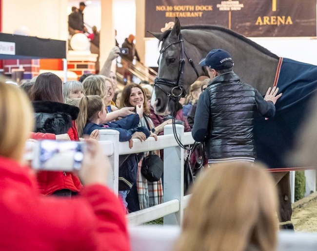Valegro with groom Alan Davies meeting the fans in Liverpool