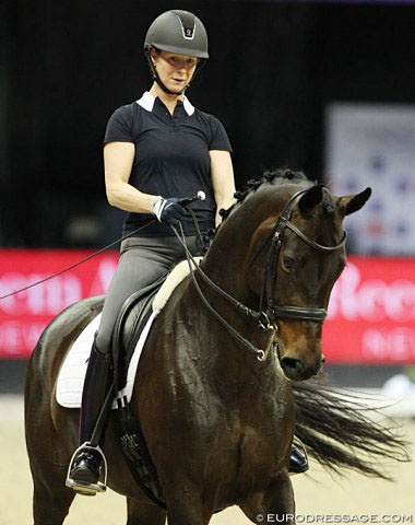 Sabine Schut-Kery riding in a demo at the 2017 World Cup Finals :: Photo © Astrid Appels