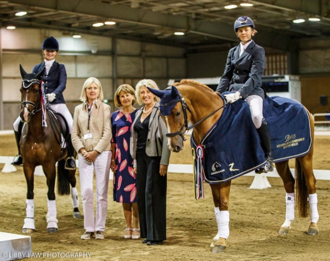 FEI pony riders Rebecca Mobberley and Samuel Gradowski-Smith at the 2019 New Zealand Dressage Championships :: Photo © Libby Law