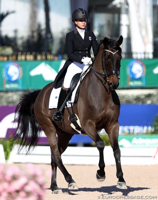 Hope Cooper and Don Diamond make their international Under 25 debut at the 2019 CDI 5* Wellington :: Photo © Astrid Appels