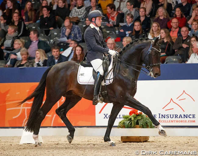 Jean-Rene Luijmes and Grappa at the 2018 KWPN Stallion Licensing :: Photo © Dirk Caremans