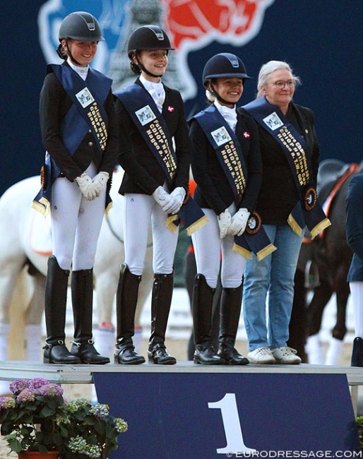 The Danish pony team wins the Nations Cup at the 2019 CDIO-P Hagen Future Champions :: Photo © Astrid Appels