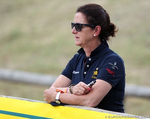 Anna Merveldt already worked as inofficial Italian team trainer at the 2018 European Junior/Young Riders Championships in Fontainebleau :: Photo © Astrid Appels