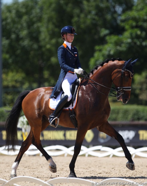 Daphne van Peperstraten and Cupido at the 2019 European Young Riders Championships :: Photo © Astrid Appels