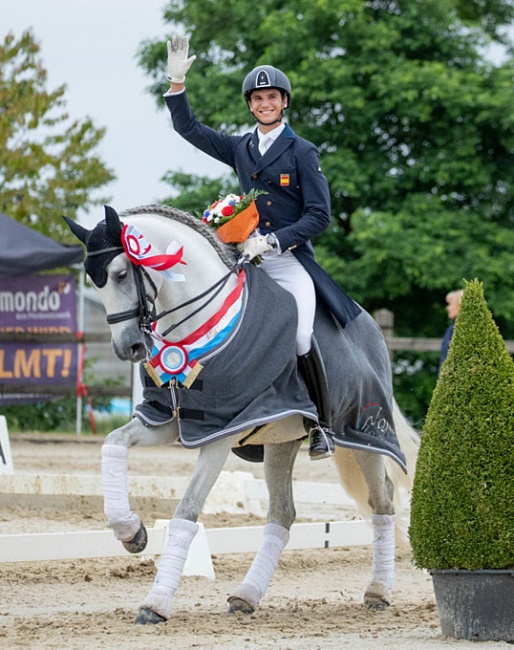 Juan Matute Guimon and Guateque IV win the Inter I at the 2019 CDI Leudelange :: Photo © Lily Forado