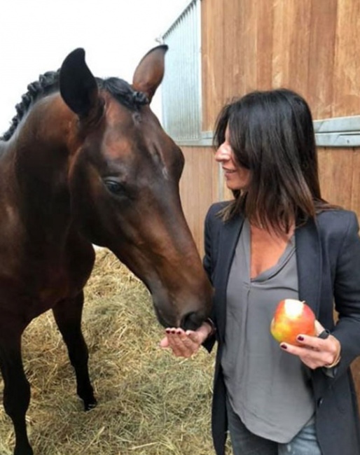 Rebecca Gutmann with her 1.89 million euro stallion Confess Color (by Cadeau Noir x Licosto)