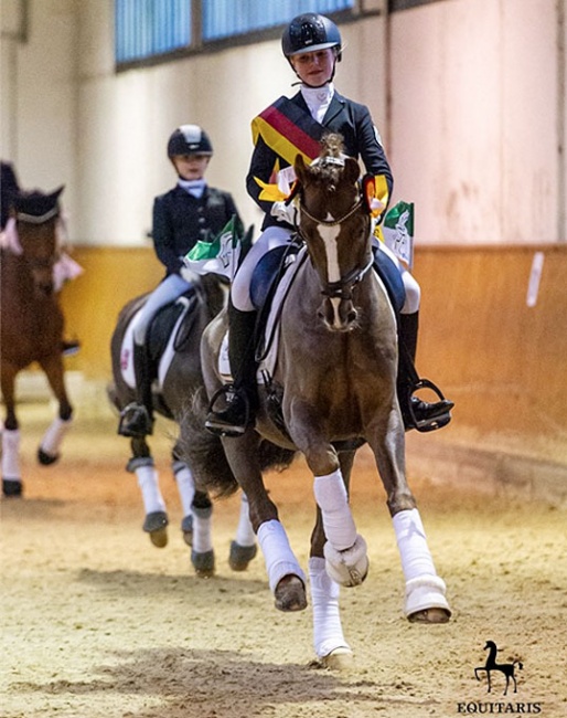 Julie Sofie Schmitz-Heinen and Carlos WE at the 2019 German Developing Pony Rider Championship :: Photo © Equitaris