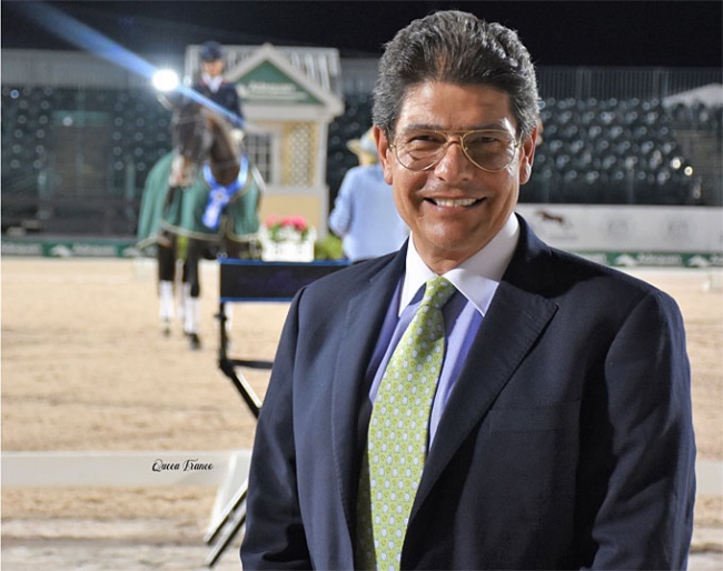 Cesar Torrente on the job judging a CDI Competition at the Global Dressage Facility in Wellington, Florida  (Photo Courtesy of Queca Franco) 