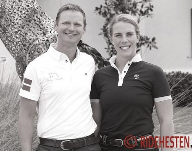 Kenneth Damgaard and Anne Marie Hosbond at Helgstrand Dressage U.S.A. in Wellington in 2019 :: Photo © Ridehesten