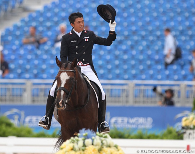 Shingo Hayashi at the 2018 World Equestrian Games :: Photo © Astrid Appels