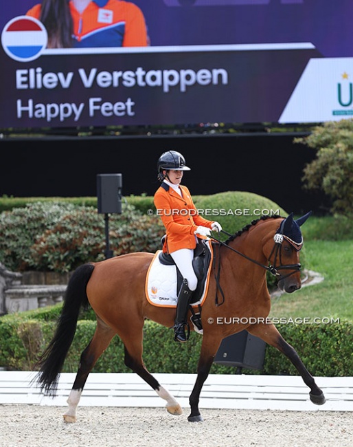 Eliev Verstappen and Happy Feet at the pony's fifth European Children Championship, in 2023 in Kronberg :: Photo © Astrid Appels