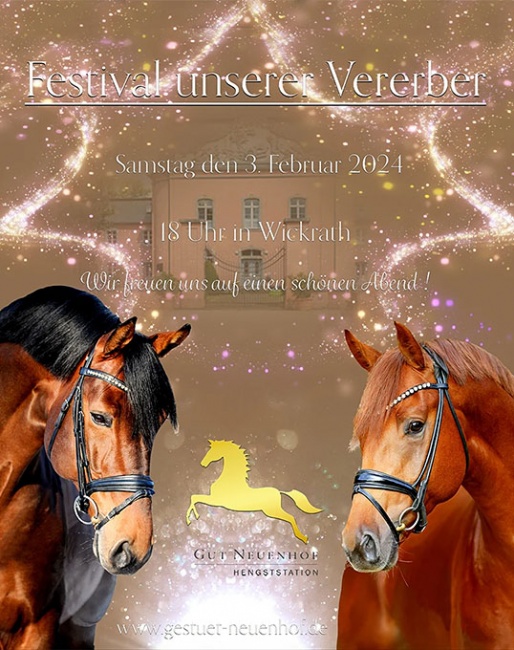 Stallion Station Gut Neuenhof stallion show -  "Festival of Our Sires" - in Wickrath on 3 February 2024