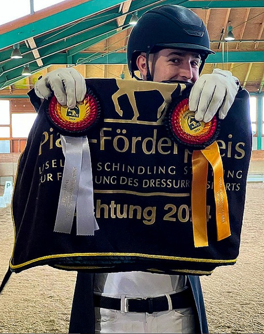 Moritz Treffinger wins the 2024 Piaff Forderpreis selection trial and also places second