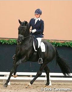 Gerdine Maree and Dream Boy at the 2012 KWPN Stallion Competition show in Roosedaal :: Photo © Astrid Appels