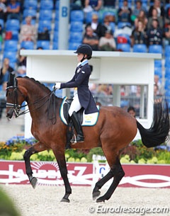Emilie Nyrerod and Miata at the 2015 European Dressage Championships :: Photo © Astrid Appels